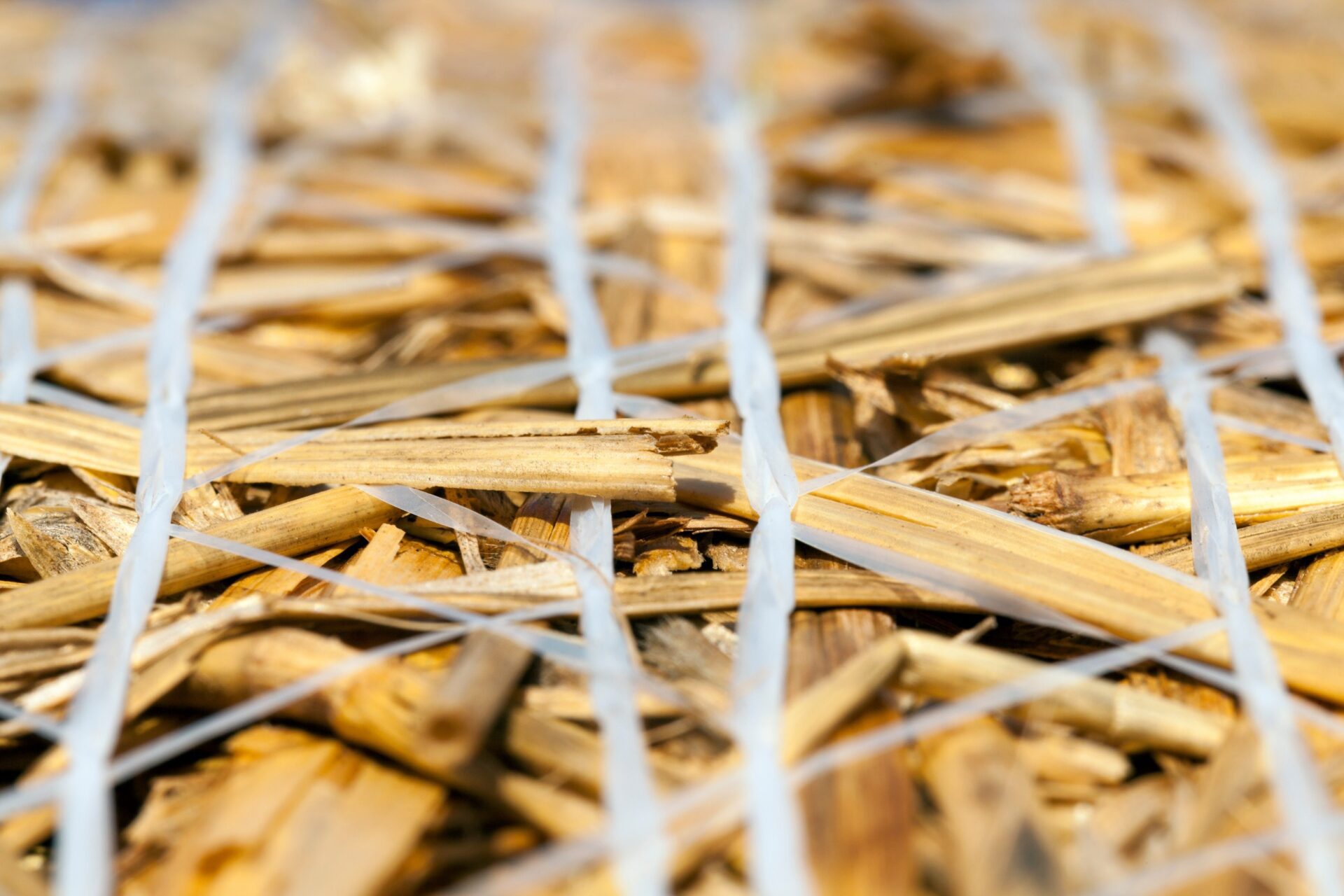 a stack of wheat straw, in which it is collected for storage